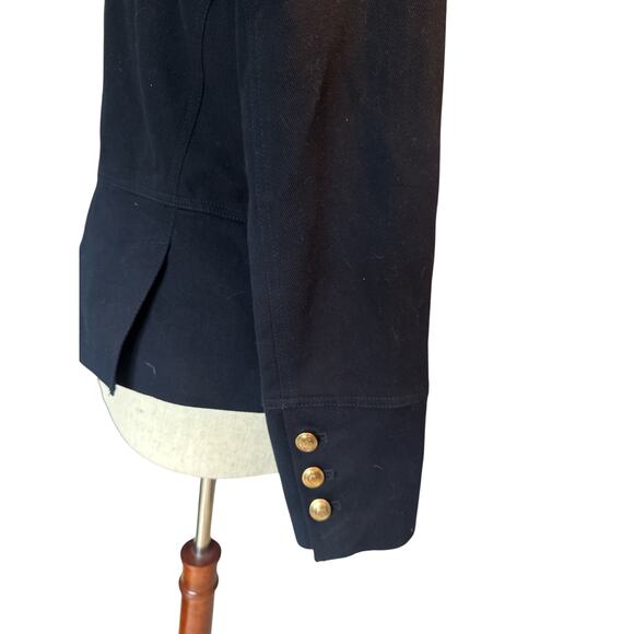 Talbots Navy Military Jacket Gold Buttons Size 14 - Picture 11 of 14